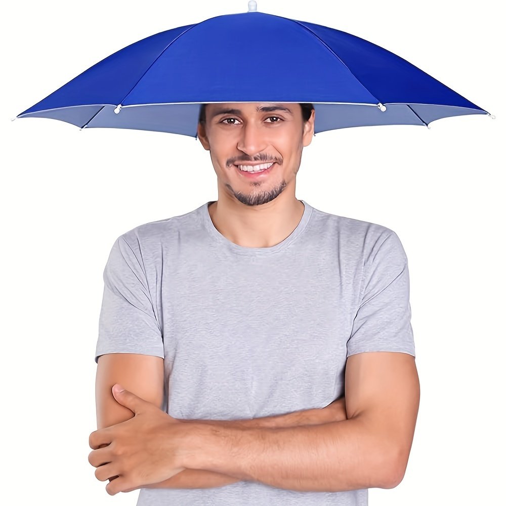 Umbrella Hat with Elastic Headband from Temu