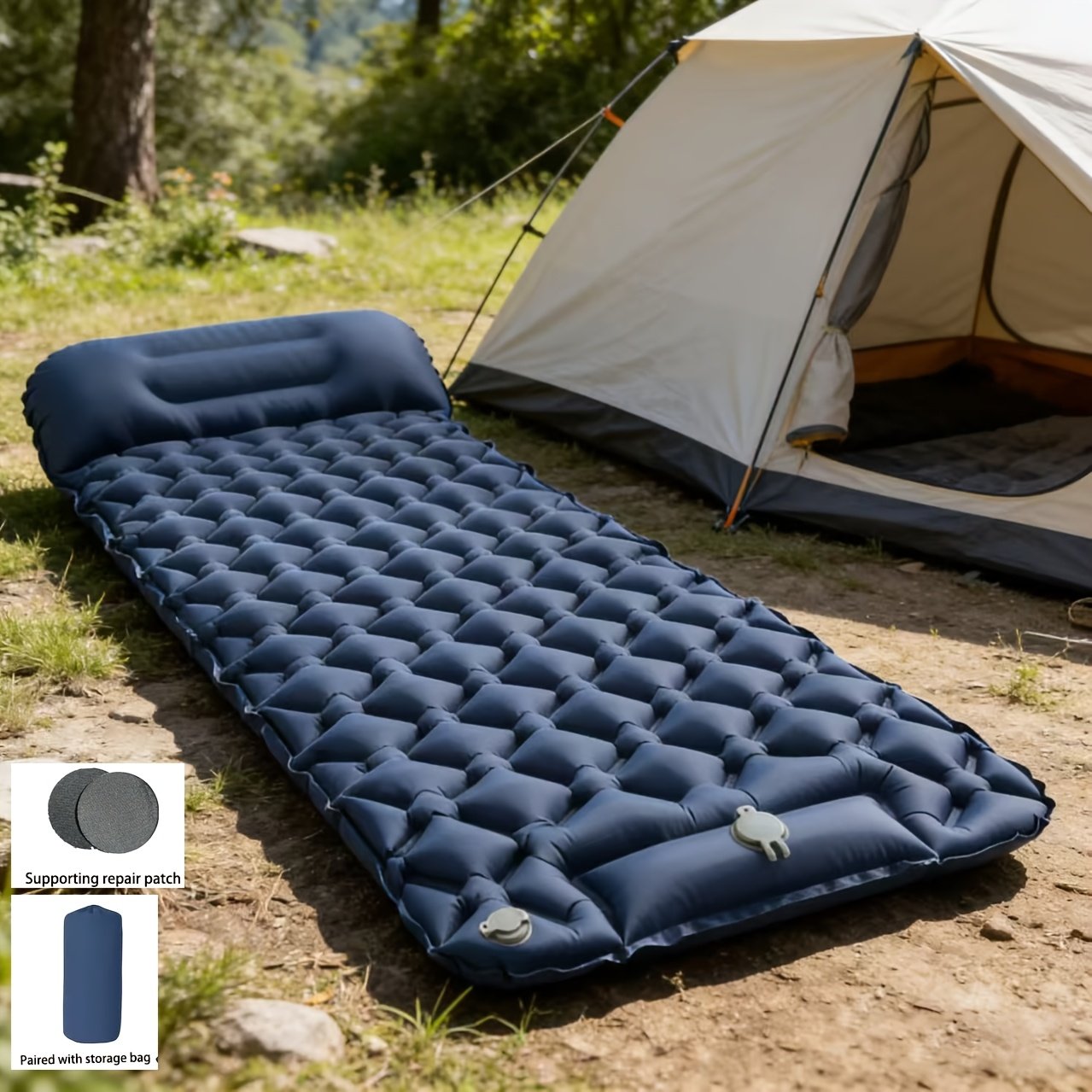 Inflatable Sleeping Pad (1.95 in thick) from Temu