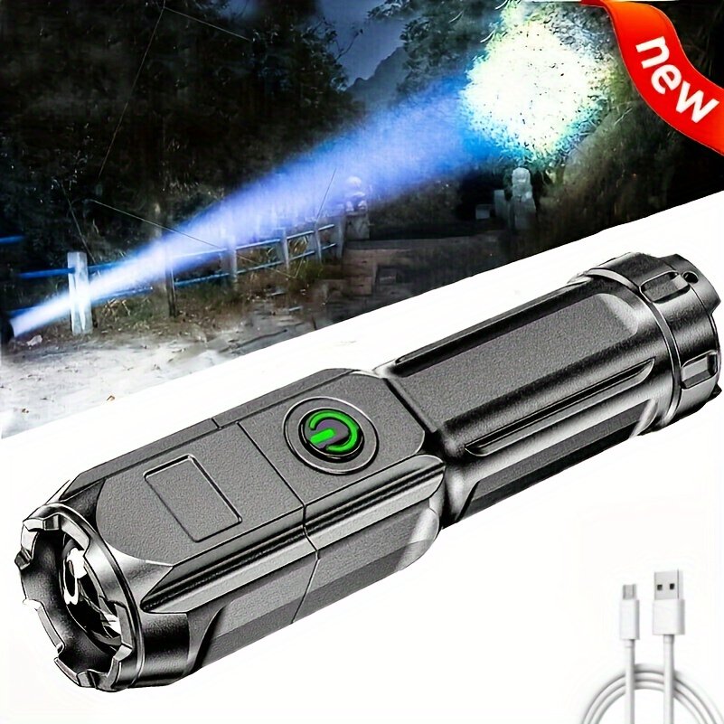 Rechargeable Zoom Flashlight from Temu