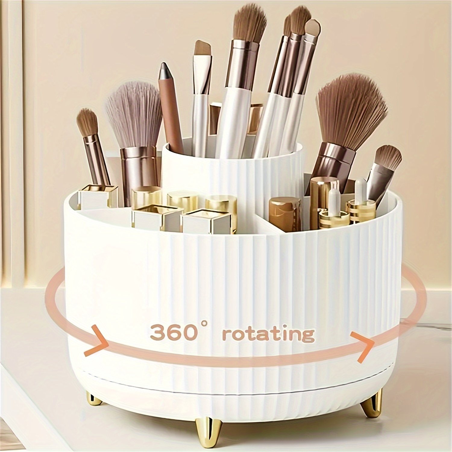 360 Degree Rotating Makeup Organizer from Temu